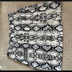 Snake print Shein skirt.
